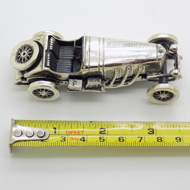 Vintage Italian Handmade Genuine Sterling Silver 925 Mercedes SSKL Classic Car Figurine, 1980s For Sale - Image 15 of 16