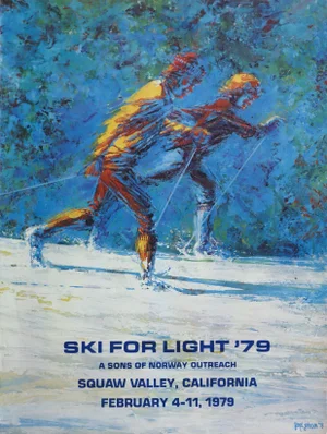 1979 American Ski Poster, Ski for Light, Squaw Valley
