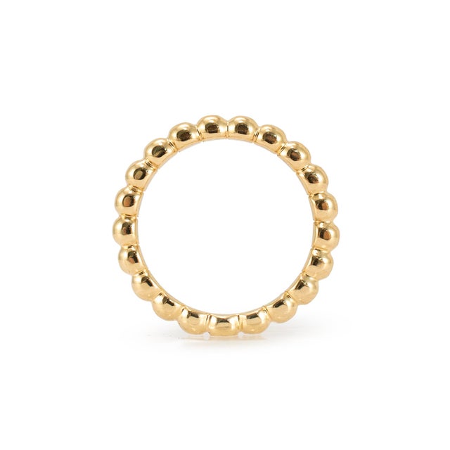 Early 21st Century Tiffany & Co. 18k Yellow Gold Comfort-Fit Shank Ball Ziegfeld Beaded Band Ring, Size 5 For Sale - Image 5 of 8