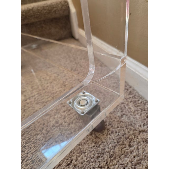 Early 21st Century Chelsea House Lucite Bar Cart, Attributed For Sale - Image 5 of 13
