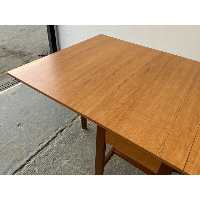 Large Vintage Drop Leaf Table, 1960s For Sale - Image 5 of 9