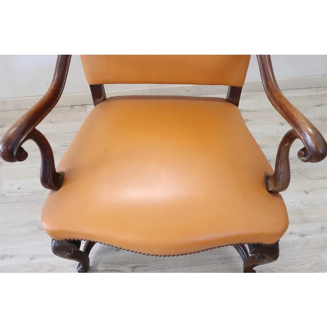 Antique Walnut Armchair, Late 19th Century For Sale - Image 3 of 11