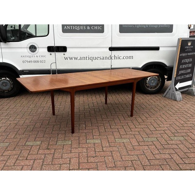 Mid-Century Teak 2-Leaf Extendable Dining Table and Chairs from McIntosh, Set of 5 For Sale - Image 5 of 18
