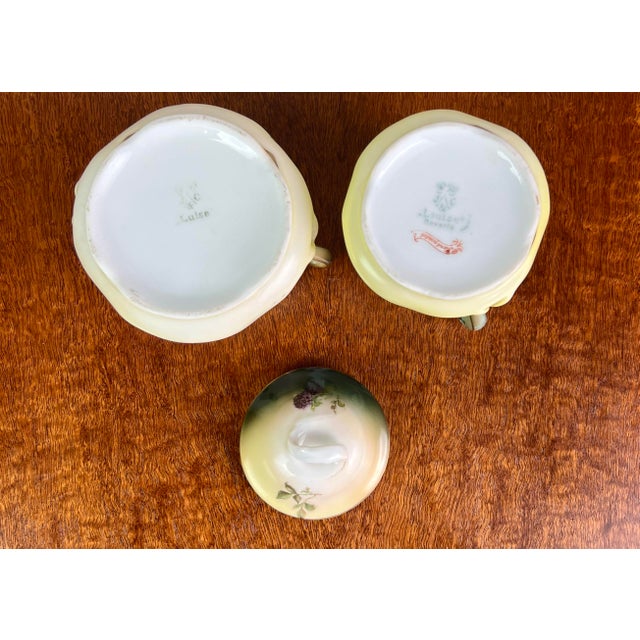 Signed A. Koch J&c Bavaria Hand-Painted Grape Porcelain Service - 5 pcs For Sale - Image 12 of 12