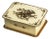 Neat Vintage French Hand Painted Pressed Metal Trinket Jewelry Desk Box Home Decor For Sale