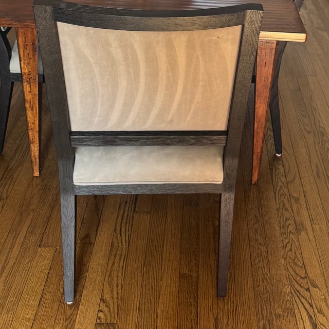 Set of 10 Rh French Contemporary Leather Dining Chairs For Sale - Image 10 of 12