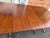 Vintage Georgian Regency Style Banded Mahogany Pedestal Extension Dining Table With Leaves For Sale - Image 4 of 18