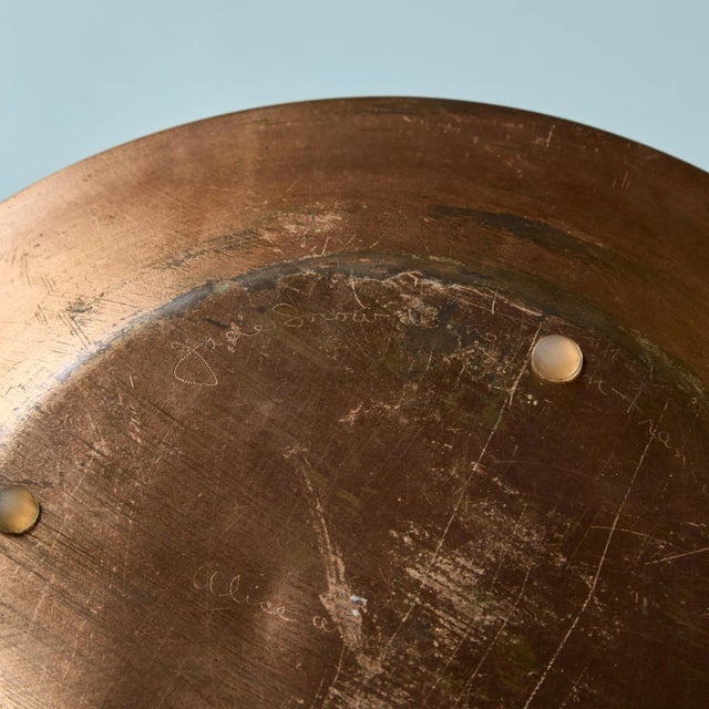 Mid-Century Modern Jade Snow Wong Turquoise Enamel Copper Plate For Sale - Image 3 of 12