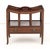 English Regency Mahogany Canterbury, early 19th century, with top handle, four divided slots above two drawers on tapered...