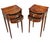 French Bowfront Nightstands or Bedside Tables of Patinated Walnut - Sold as Pair For Sale - Image 4 of 11