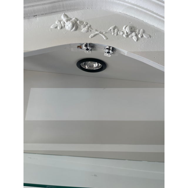 1950s Display Armoire White With Glass Front, Sides For Sale - Image 12 of 13