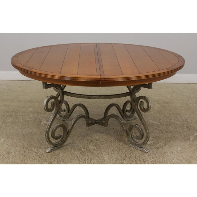 Round Iron Base Dining Room Table Chairish
