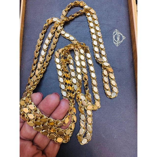 18 Karat Yellow Gold Handmade Chain 76 Inch Unique Opera Length For Sale In New York - Image 6 of 15