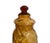 Empoli Vintage Mid-Century Modern Italian Empoli Blown Glass Apothecary Jar Amber, Italy For Sale - Image 4 of 4