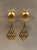 Mid-Century Modern 1970s Trifari Gold Art Deco Dangle Earrings, A Pair For Sale - Image 3 of 10