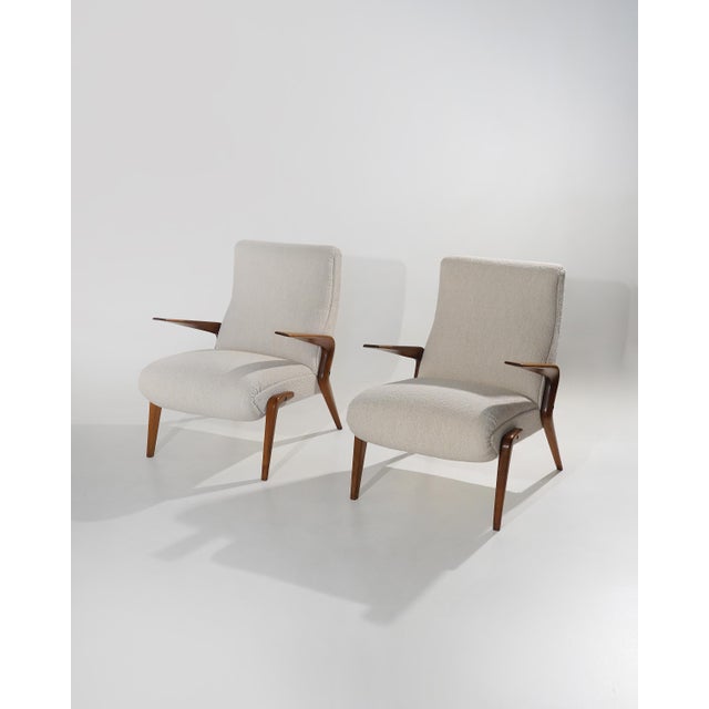1950s P71 Armchairs by Osvaldo Borsani for Tecno, 1950s, Set of 2 For Sale - Image 5 of 16