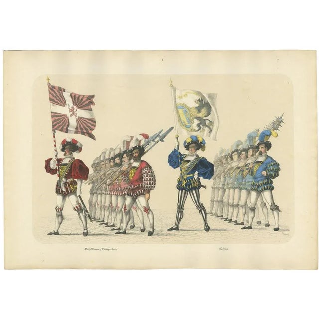 Heinrich Jenny, The Wine Merchants and Weavers Guilds a Show of Bernese Trade and Craft, 1855, Paper For Sale - Image 10 of 10