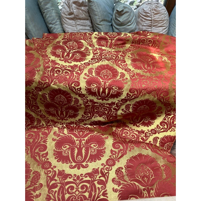 Silk Tapestry Fabric From 1950 For Sale - Image 11 of 12