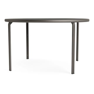 Brown Jordan Kantan Aluminum 48" Round Dining Table, Mica frame For Sale