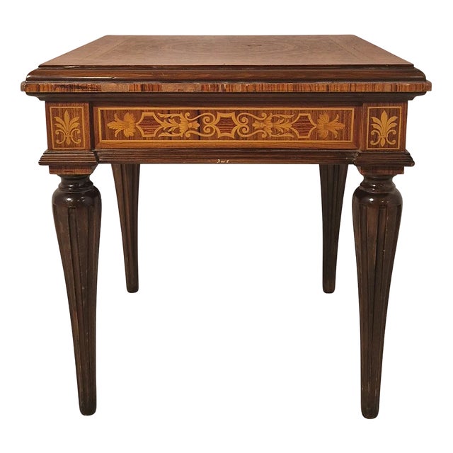 Louis XVI Style Inlaid Coffee Table, 1980s For Sale