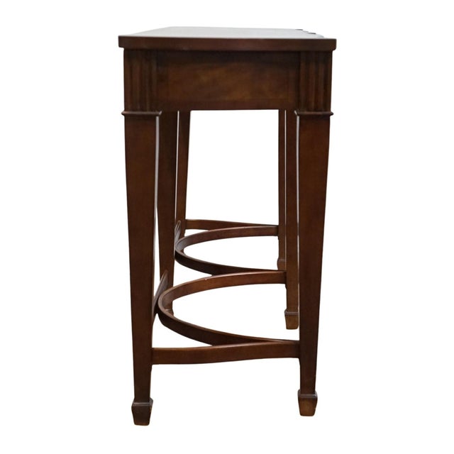 Broyhill Furniture 100th Anniversary Collection Flame Mahogany Duncan Phyfe Style 62" Console / Sofa Table For Sale - Image 10 of 12