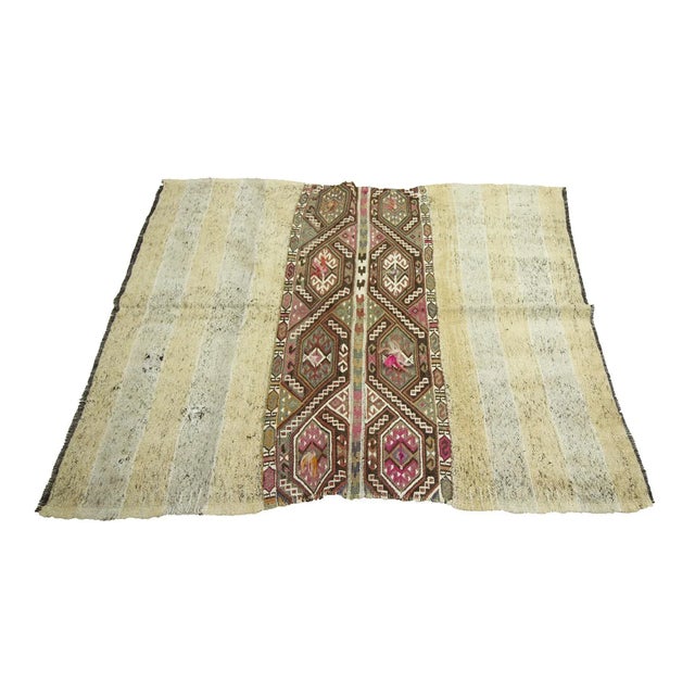 Vintage Small Turkish Kilim For Sale - Image 4 of 7