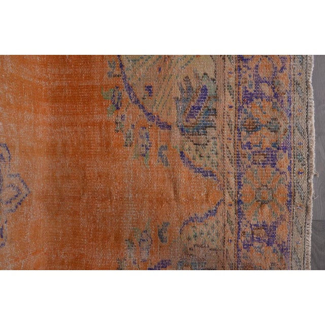 Blue Turkish Bohemian Hand Knotted Rug, 1960 For Sale - Image 8 of 11
