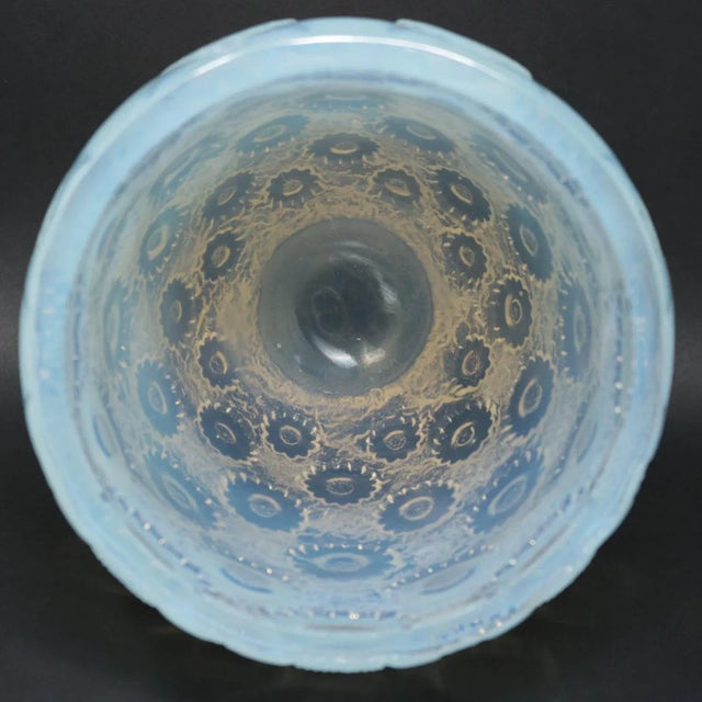 Rene Lalique Opalescent Glass 'Paquerettes' Daisies Vase For Sale - Image 6 of 13