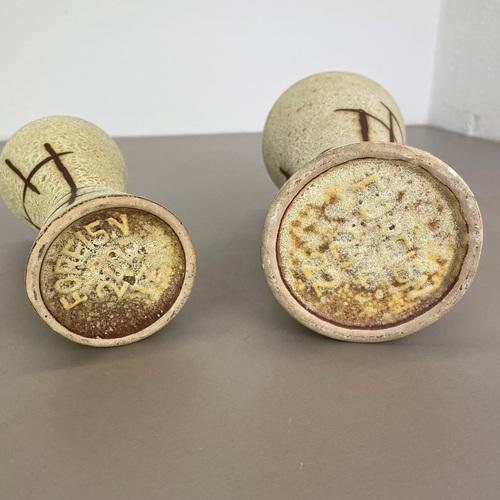 WGP Bamboo Ceramic Fat Lava Vases attributed to Scheurich, Germany, 1970s, Set of 2 For Sale - Image 18 of 18
