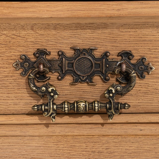 Wood Oak Louis Philippe Chest Of Drawers For Sale - Image 7 of 18