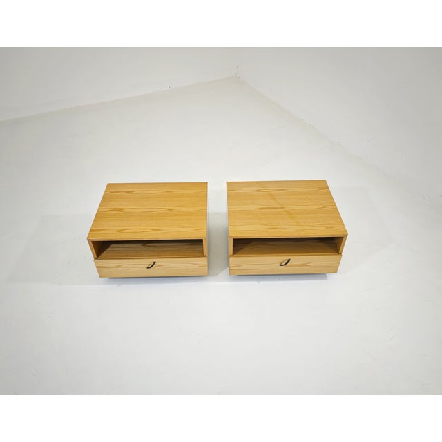 1980s Wooden Bedside Tables by Saporiti Italia, 1980, Set of 2 For Sale - Image 5 of 18
