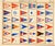 Original sailing lithograph featuring American yachting club flags from a 1930s guide to yachts and their owners. The...