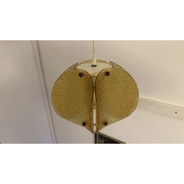 Amber Colored Glass Ceiling Lamp, 1960s For Sale - Image 10 of 13
