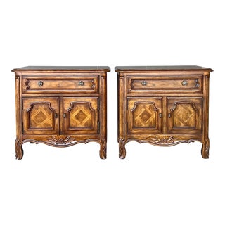 Drexel Cabernet Country French Nightstands - a Pair For Sale