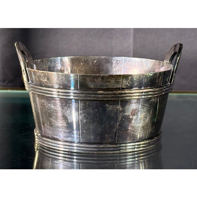 Vintage Wilcox Barrel Form Silverplate Wine / Champagne Bottle Coaster For Sale In Providence - Image 6 of 8