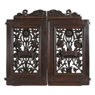Carved Wooden Gate by Bottega Lombarda, 18th Century For Sale