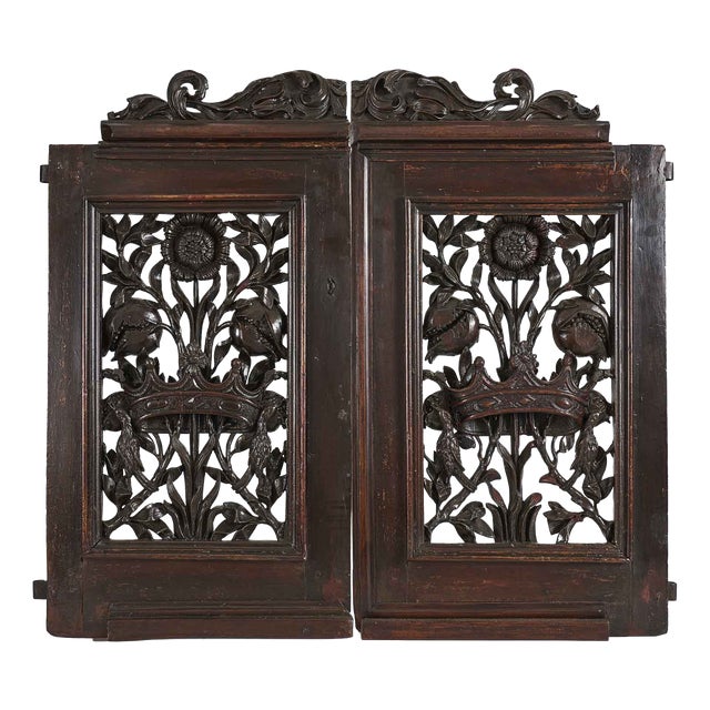 Carved Wooden Gate by Bottega Lombarda, 18th Century For Sale