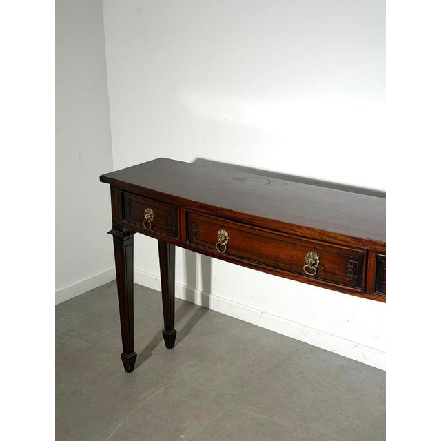 Neoclassical Console Table with Lion Head Handles For Sale - Image 3 of 8