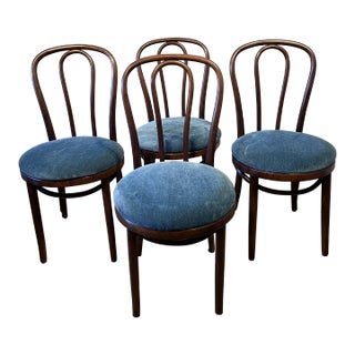 Vintage Bentwood Bistro Chairs- Set of 4 For Sale