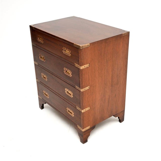 Vintage Military Campaign Style Chest of Drawers, 1930 For Sale - Image 4 of 10