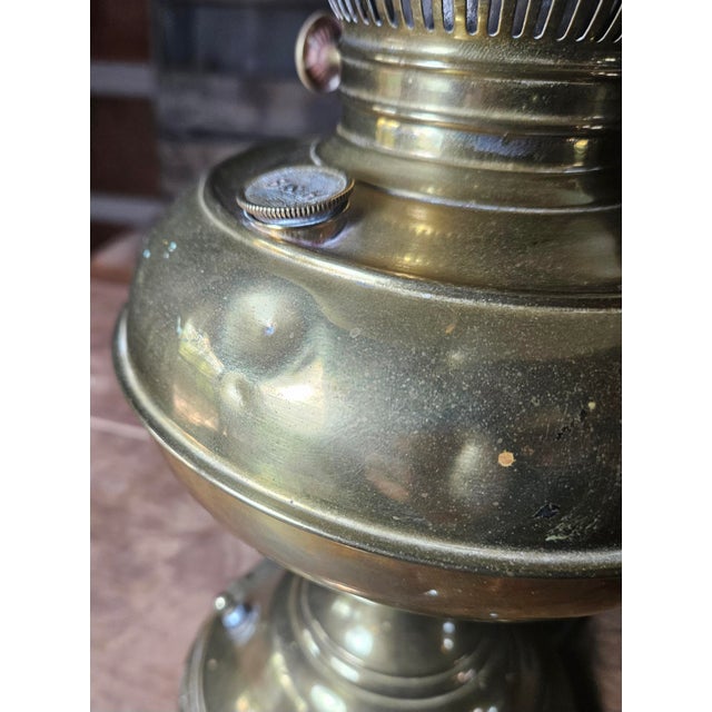 Late 19th Century Bradley and Hubbard Lamp With Original Hand Painted Shade For Sale - Image 15 of 17