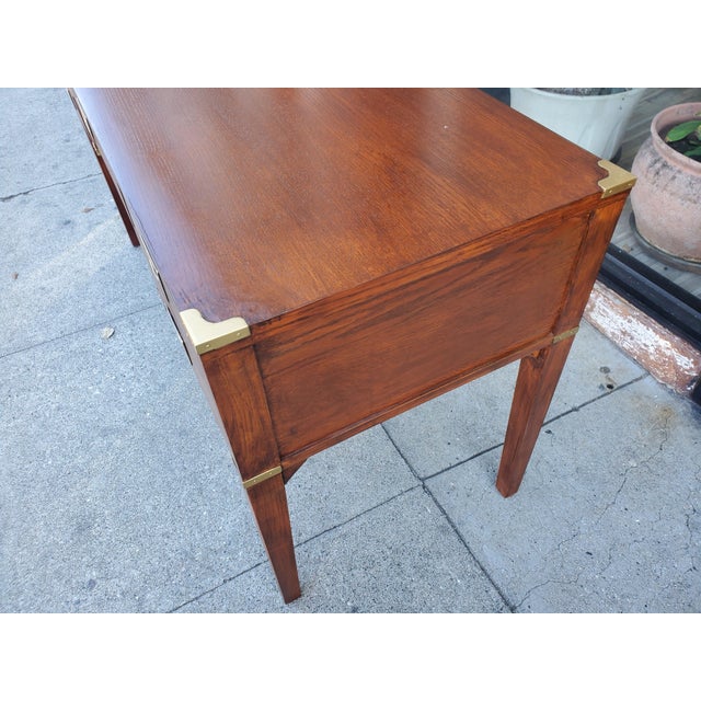 Vintage Campaign Desk For Sale In Los Angeles - Image 6 of 10