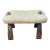 Mid 20th C. Camel Saddle Stool With Reversible Cushion and Original Bell For Sale