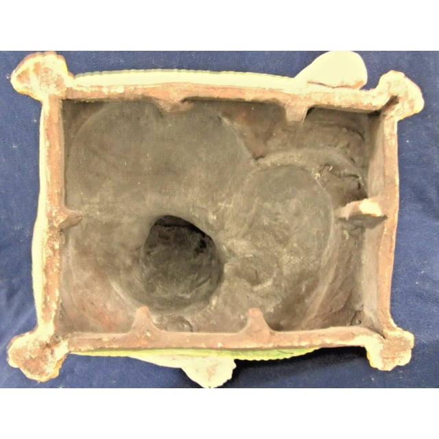 Huge Vintage Sculpture Italian Terra Cotta Two Cats on a Pillow For Sale - Image 11 of 11