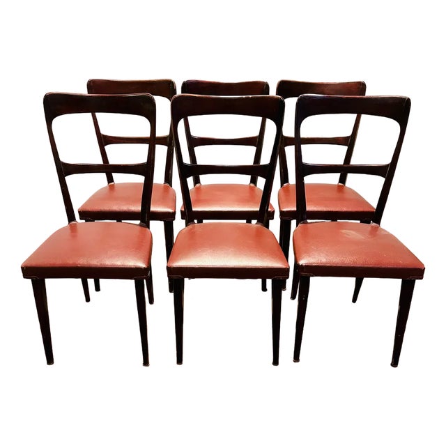 Mahogany Chairs, 1960s, Set of 6 For Sale