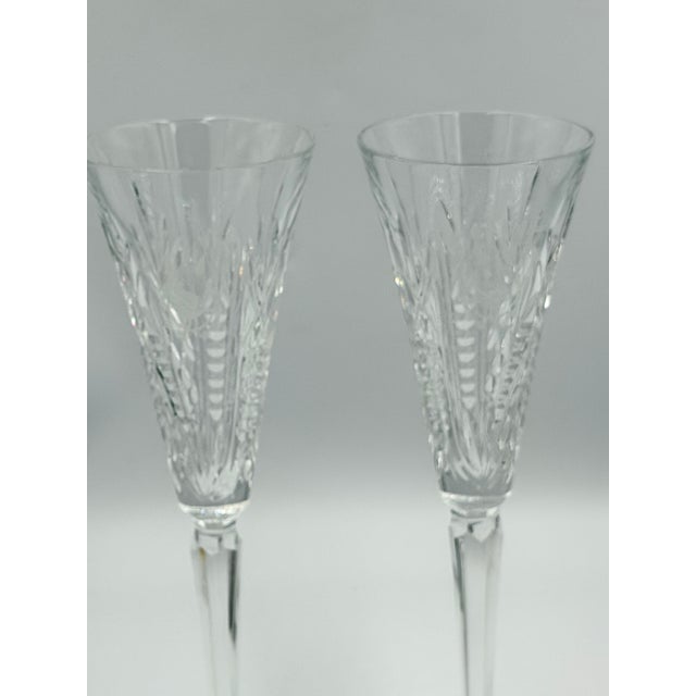 Waterford Crystal 12 Days of Christmas #1 Partridge in a Pear Tree Champagne 2pc For Sale In Palm Springs - Image 6 of 10