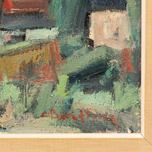 Carl Berndtsson, Fiskeläge, 1960s, Oil on Canvas For Sale - Image 7 of 18