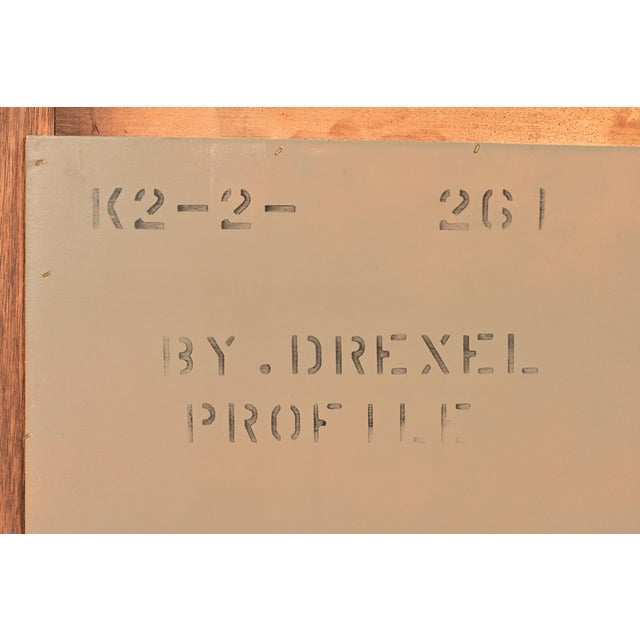 John Van Koert for Drexel Profile Mid-Century Modern Sculpted Walnut Wall Mirror, 1961 For Sale - Image 9 of 10
