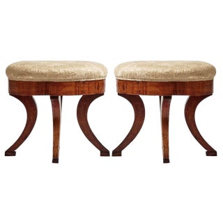 Early 19th Century Swedish Stools by Karl Johan, Set of 2 For Sale