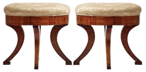 Early 19th Century Swedish Stools by Karl Johan, Set of 2